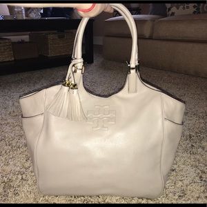 French gray Tory burch bag